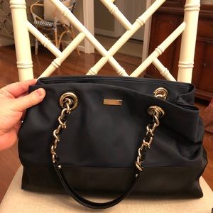 Kate Spade Navy and black nylon shoulder bag
